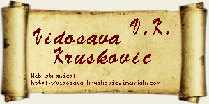 Vidosava Krušković vizit kartica